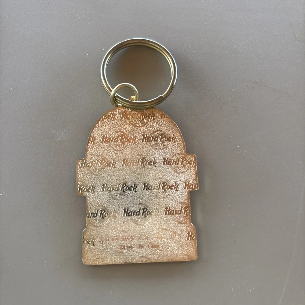 Vintage New Old Stock Hard Rock Cafe Enameled Keychain San Antonio